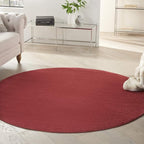 Nourison Home Nourison Essentials Brick Red 6' x Round Area Rug by NourisonHome