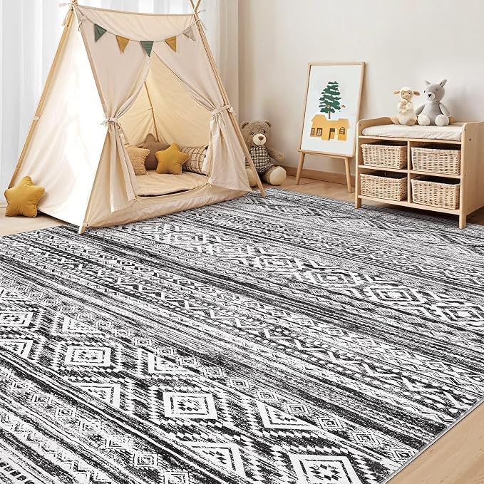 cotiled 9x12 Area Rugs Living Room Rug: Washable Boho Rugs - Image 7