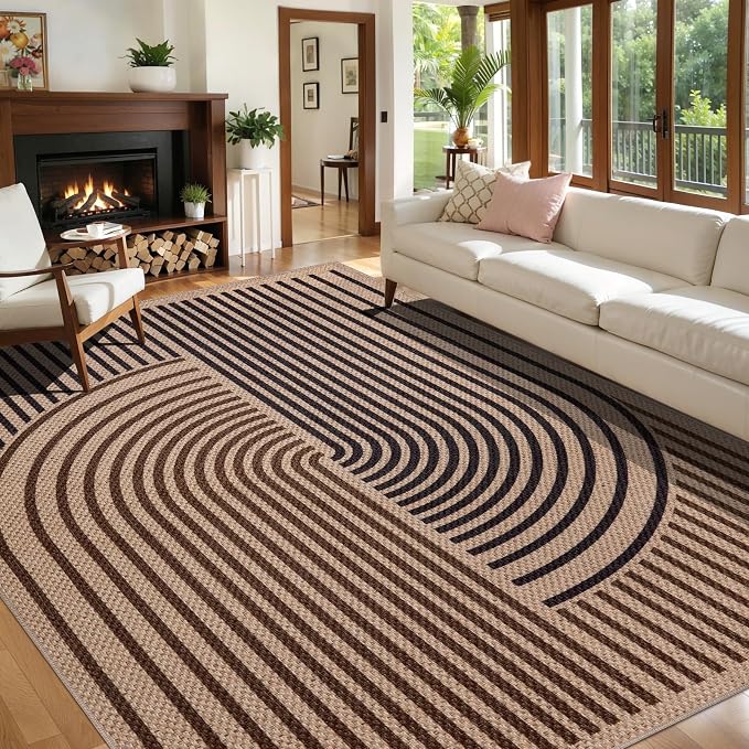 Tangsoo Rainbow Easy Jute Rug 6x9 Washable Area Rugs - Image 2