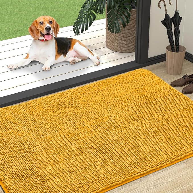 OLANLY Dog Door Mat for Muddy Paws 47x32, Absorbs Moisture and Dirt, Absorbent by OLANLY