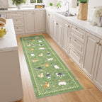 DUKINO 2x6 Washable Runner Rug for Hallway, Non Slip Animal Dog Kitchen Rug - Image 6