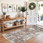 3x7 Kitchen Runner Rug – Washable Non-Slip Modern Abstract Neutral Carpet - Image 3