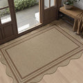 Easy Jute Front Door Mat, 2.6x4 Washable Entryway Rug Non Slip Small Kitchen Rug by LORWER