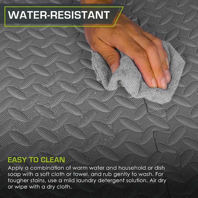 ProsourceFit Exercise Puzzle Mat ½-inch, EVA Interlocking Foam Floor Tiles - Image 5