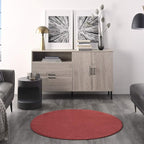 Nourison Home Nourison Essentials Brick Red 4' x Round Area Rug - Image 3