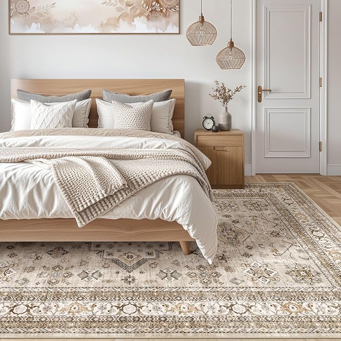 Vintage Living Room Area Rug 5x8 - Image 6