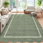 GarveeHome Scalloped Washable Area Rug 6x9 Rug - Image 2