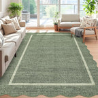 GarveeHome Scalloped Area Rug 4x6 - Image 2