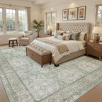 Soalmost 9x12 Area Rugs for Living Room, Non Slip Machine Washable Vintage Rugs - Image 3