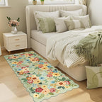 DUKINO 2x5 Washable Runner Rugs, Non Slip Floral Print Entryway Rug - Image 6
