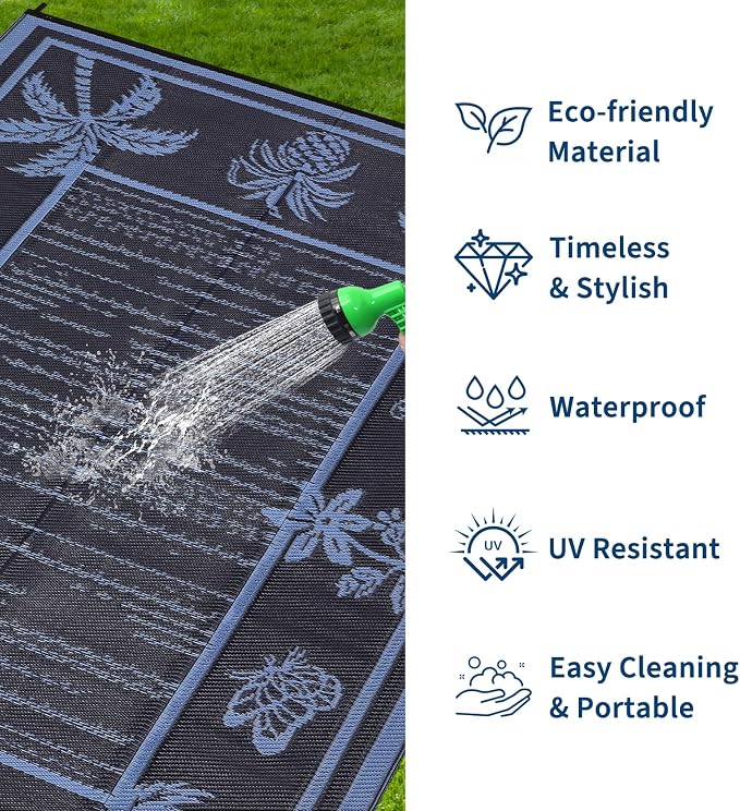 Garvee Outdoor Rug 8x10 Waterproof - Image 2