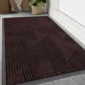 Smiry Front Door Mat Outside Entrance, Heavy Duty Sturdy Natural Rubber Doormat by Smiry