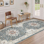 Vintage Hallway Runner Rug 3x8: Large Soft Washable Entryway - Image 3