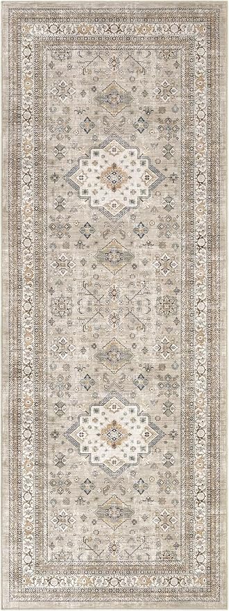 Vintage Hallway Runner Rug 3x8: Large Soft Washable Entryway - Image 9