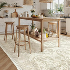 Soalmost 7x10 Area Rug for Living Room Washable Abstract Vintage Soft Thin - Image 4
