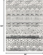 Nakagishi Black Rug for Living Room: 7x9 Washable Boho Large Neutral Soft - Image 2