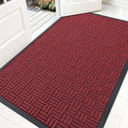 OLANLY Front Door Mat Outside Entrance 59x34, Heavy Duty Sturdy Natural Rubber by OLANLY
