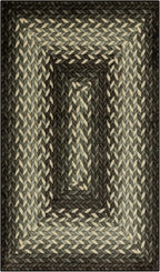 Maples Rugs Marion Bohemian Braided-Style Print Area Rug – Made in USA – by MaplesRugs