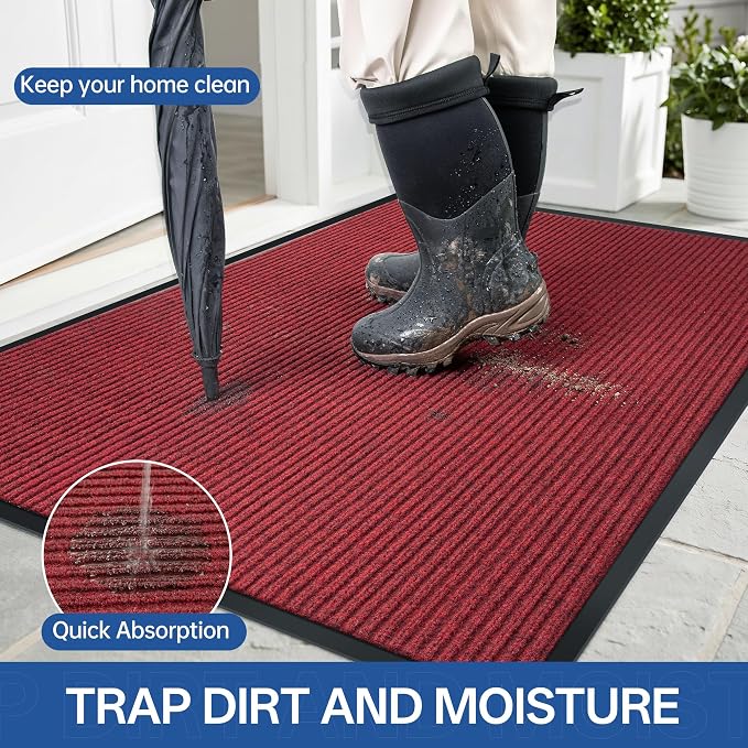 Front Door Mat, Commercial Welcome Mats, Stain and Fade Resistant, Durable - Image 3