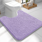 OLANLY Toilet Rugs U-Shaped 24x24, Extra Soft Absorbent Chenille Contour by OLANLY
