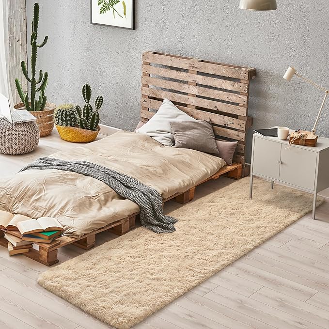 BENRON Soft Runner Rugs for Bedroom 2x8, Washable Long Runners for Hallway by BENRON