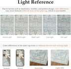 5x7 Washable Vintage Area Rug Blue Oriental Living Room Bedroom Throw Rug - Image 6