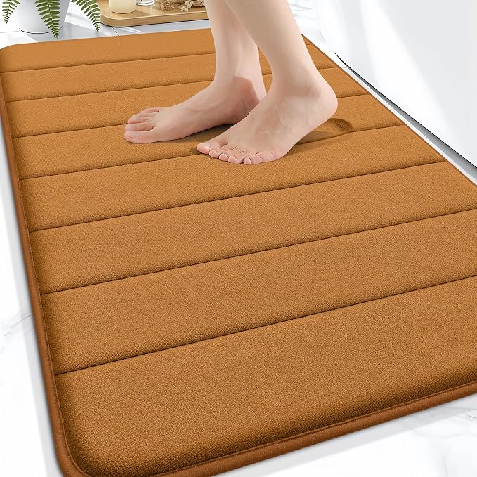 OLANLY Memory Foam Bath Mat 32x20, Super Soft Absorbent Bathroom Rugs, Quick Dry by OLANLY
