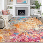 10x14 Area Rugs for Living Room Rug Washable: Abstract Large Rug Indoor Modern - Image 9