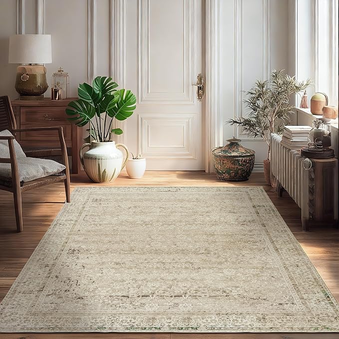 Cream and Light Tan Boho Front Door Mat - Image 5