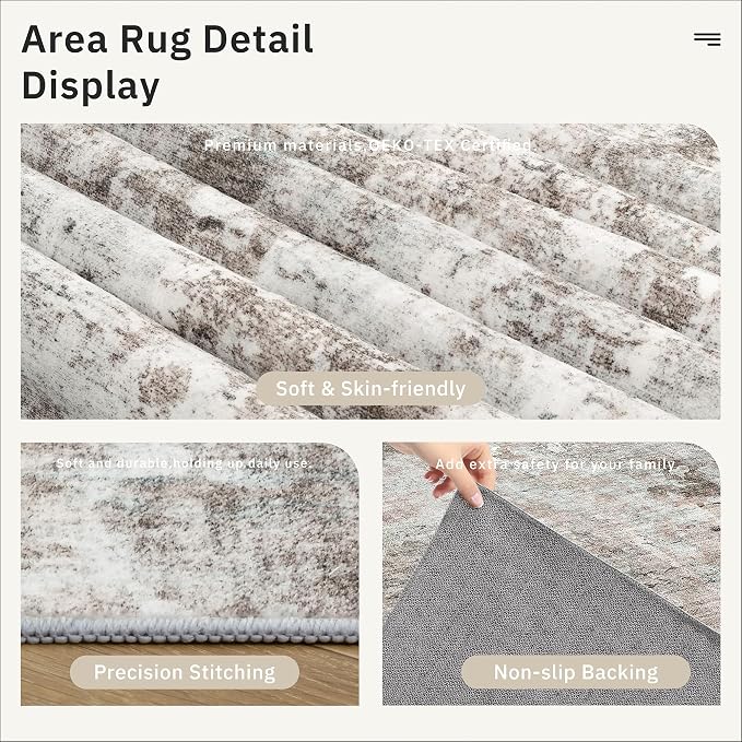 Soalmost Runner Rug 2x8 Washable Non-Slip Hallway Runner Rugs - Image 6