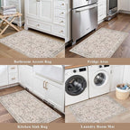 Kitchen Rugs Non-Slip Washable 2 Piece, Modern Boho Low Pile Stain-Resistant - Image 4