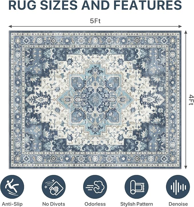 48"x60" Office Chair Mat for Hardwood Tile Floor, Under Desk Carpet Protector - Image 9