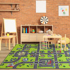 Kids Rug for Playroom Classroom, 3x5 Non Slip Kids Car Road Traffic Playmat for - Image 3