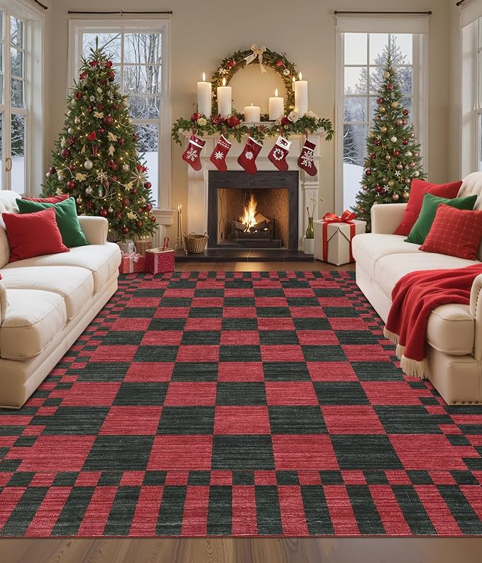 GarveeHome Christmas Rugs 8×10 Area Rugs by GarveeHome