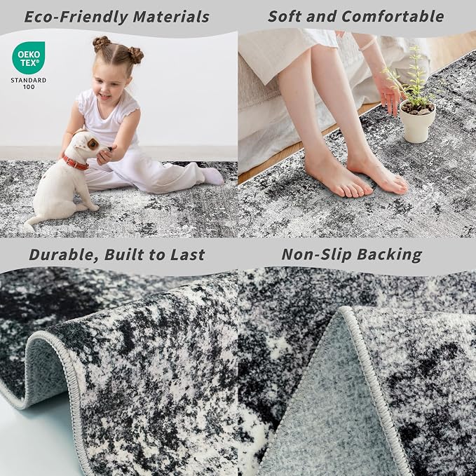 3x12 ft Long Hallway Runner Rug Non-Slip Washable Carpet Runner - Image 5
