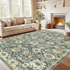 AMADA HOMEFURNISHING 9x12 Washable Area Rug, Low-Profile Large Area Rug by AMADAHOMEFURNISHING