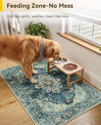 RELEANY Area Rugs Small 2'x3' Washable Non-Slip, Floral Vintage Distress - Image 3