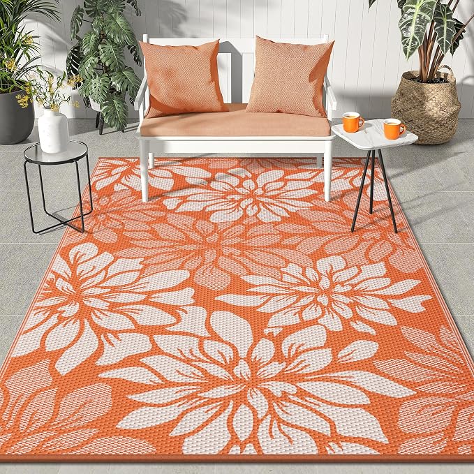 GENIMO Outdoor Rug Waterproof for Patio Decor, Large Area Rugs Mats for RV by GENIMO
