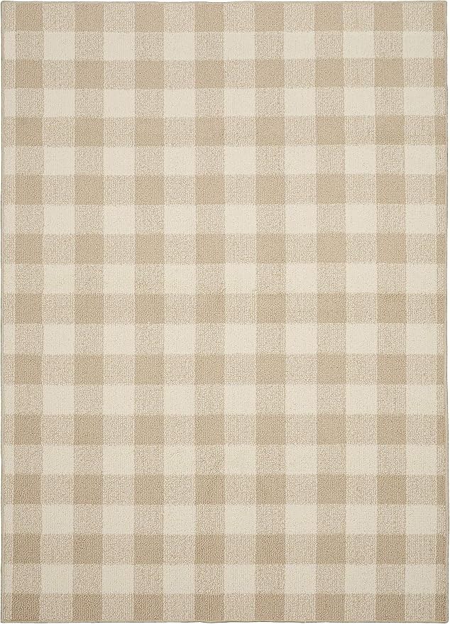 Garland Rug Country Living – Checkered Buffalo Plaid Design, Non-Slip Rubberback by Garland+Rug