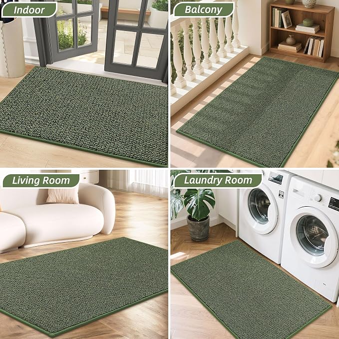 BEQHAUSE Dirt Trapper Door Mat 17" x 30", Non-Slip Doormats Washable Entryway - Image 8