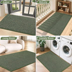 BEQHAUSE Dirt Trapper Door Mat 17" x 30", Non-Slip Doormats Washable Entryway - Image 8