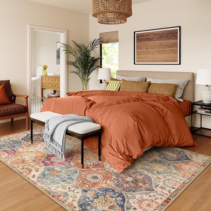 Lahome Moroccan Washable Area Rugs 8x10, 8x10 Rugs - Image 4