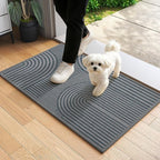 Front Door Mat 17''x30'', Absorbent Dirt Resist Washable Non Slip Low-Profile by QiCaiJia