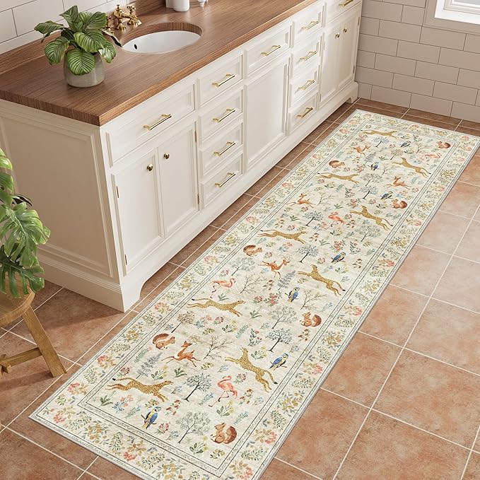 DUKINO 2.6x8 Rug for Hallway, Washable Kitchen Runner Rug - Image 3