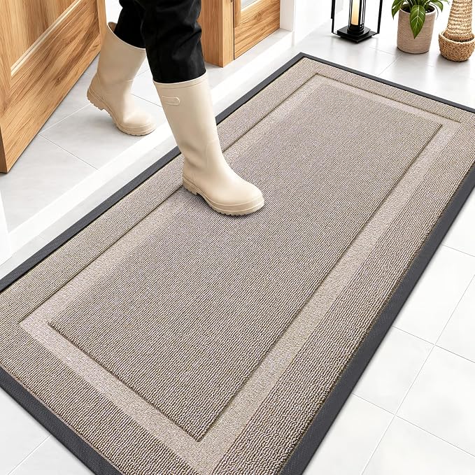 OLANLY Front Door Mat Indoor Outdoor Entrance, Waterproof All-Season, by OLANLY