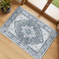 RELEANY Area Rugs Small 2'x3' Washable Non-Slip, Floral Vintage Distress by RELEANY