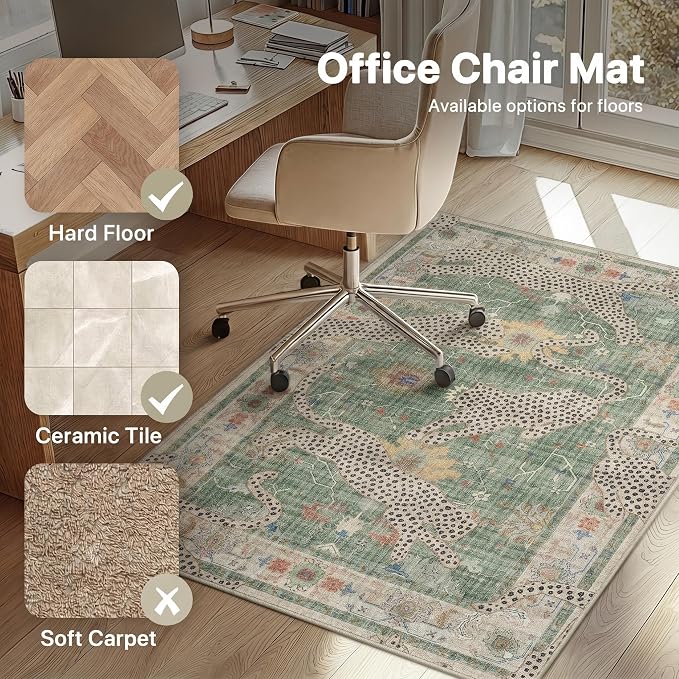 36"x48" Office Chair Mat for Hardwood Tile Floor, Under Desk Carpet Protector - Image 3