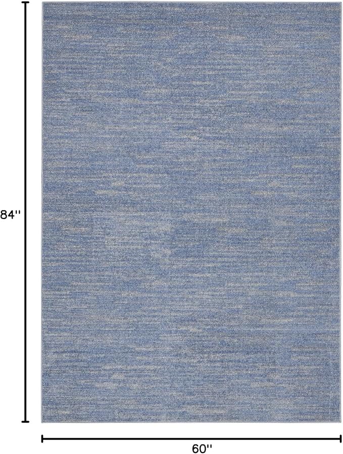 Nourison Home Nourison Essentials Blue Grey 5' x 7' Area Rug - Image 2