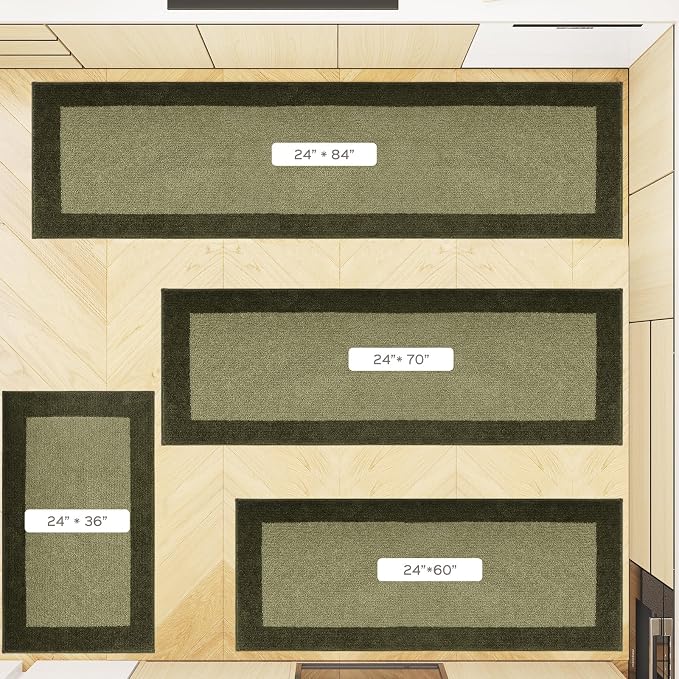 Machine Washable Kitchen Rug 24" x 70", Non Slip Kitchen Mat - Image 5