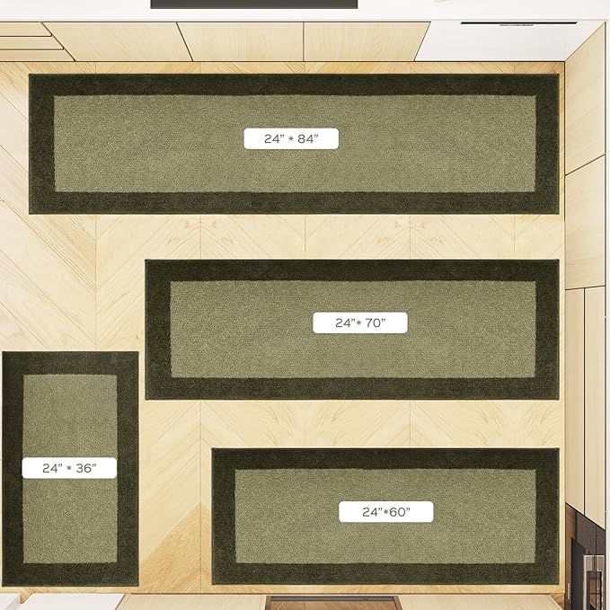 Machine Washable Runner Rug 24" x 84", Non Slip Kitchen Mat - Image 5